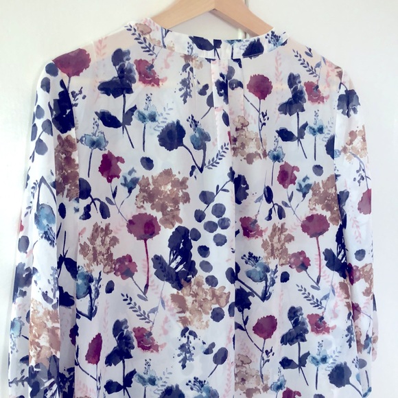 50% off in bundle - Denver Hayes Sheer Floral Blouse - Picture 6 of 8
